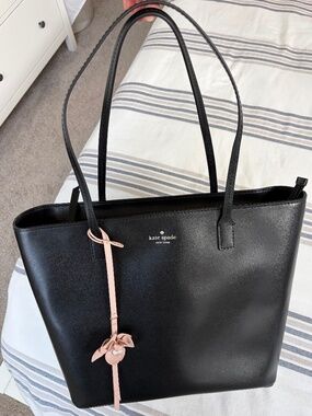 Kate Spade Felicity Street Karla Black Flower Dangle Tote